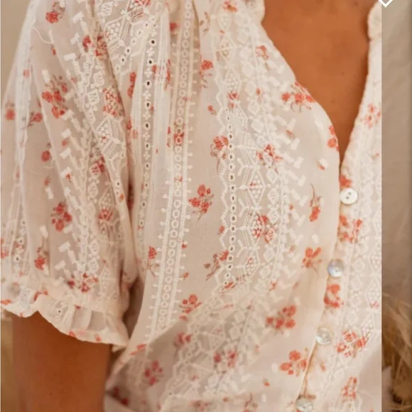 Ecru Embroidered Carine Blouse - Picture 2 of 6